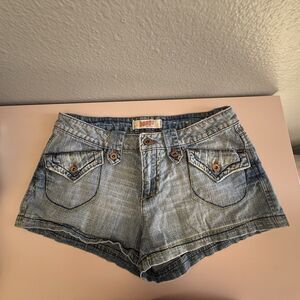 Vintage Bongo Denim Jean Shorts Y2K 2000s Retro Juniors Size 9
